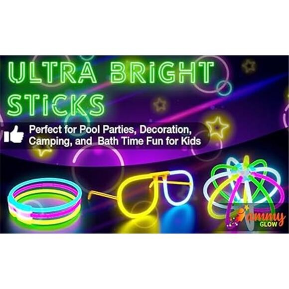 Glow-205 Pcs-Glow Sticks Bulk Party Pack -halloween party favors - Picture 5 of 7
